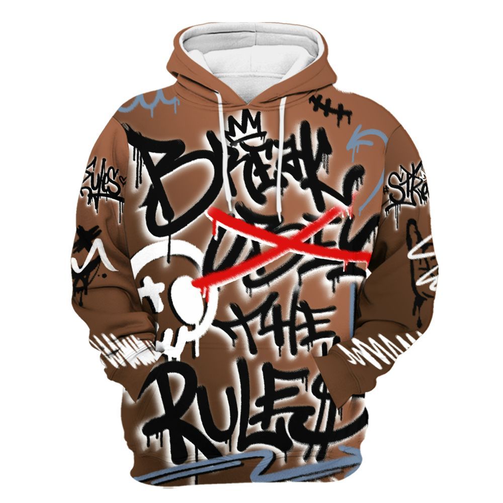 Hoodie To Match Air Foamposite Metallic Copper - Break Rules Streetwear All Over Print