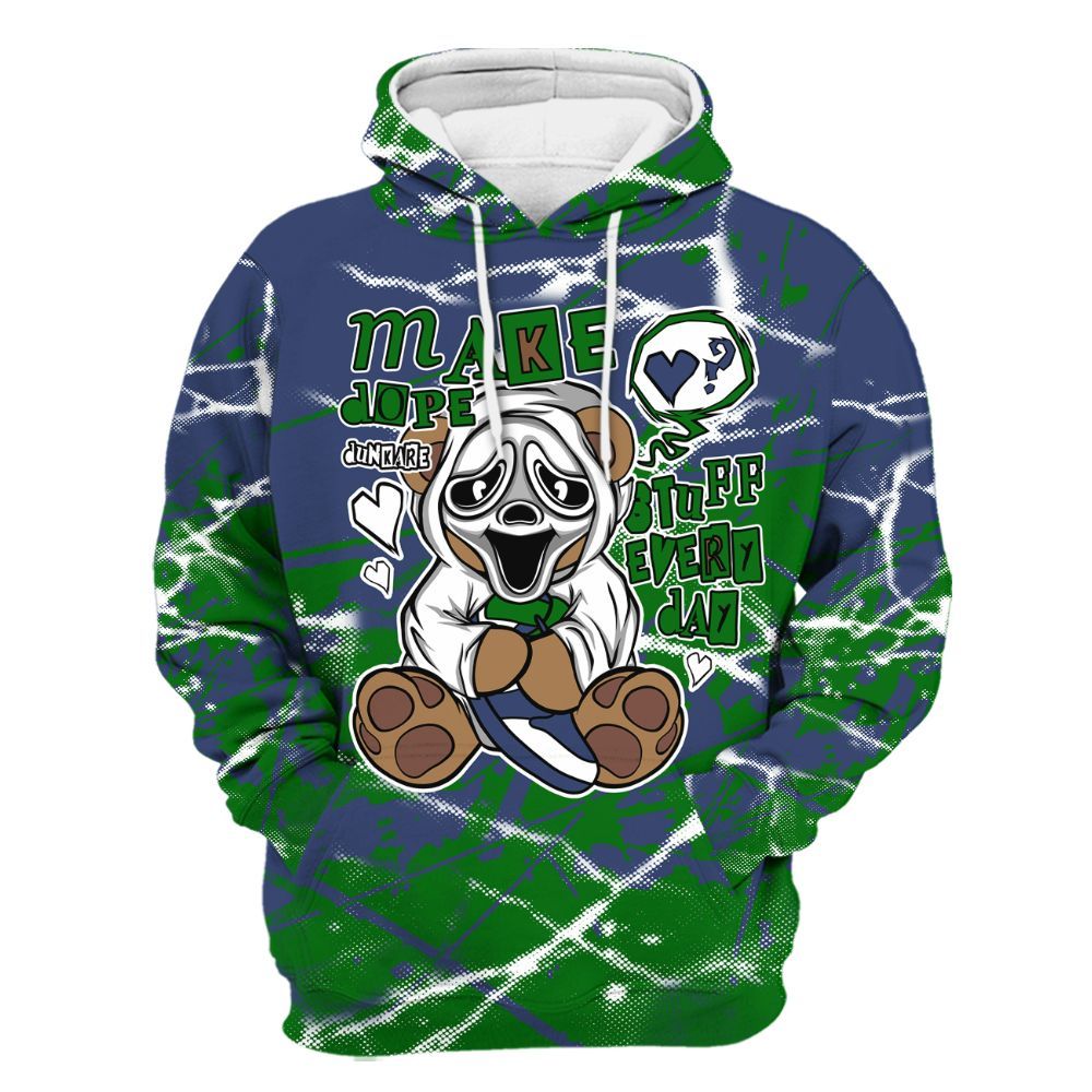 Hoodie To Match Midnight Navy 13s - Make Dopes Bear Profound All Over Print