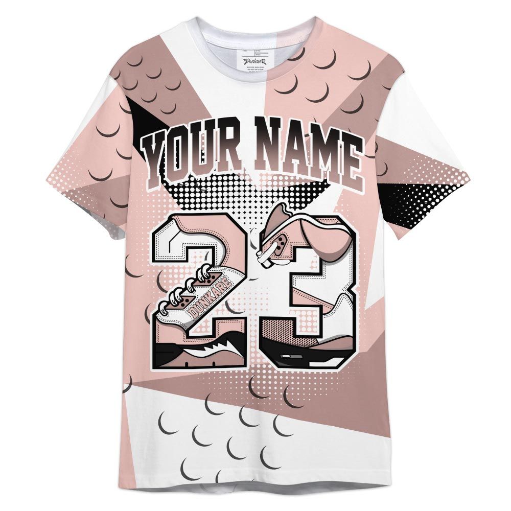 Shirt To Match Low Legend Pink 11s - Poly Custom Name Number 23 5s Shirt Outfit Low Legend Pink 11s 1405 HDT