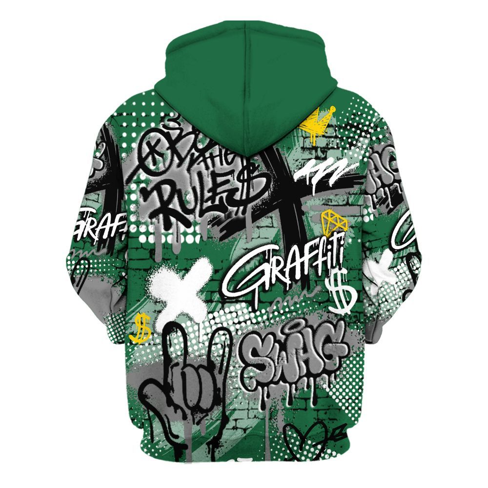 Hoodie To Match High Gorge Green 1s - True It Real Graffiti Streetwear All Over Print
