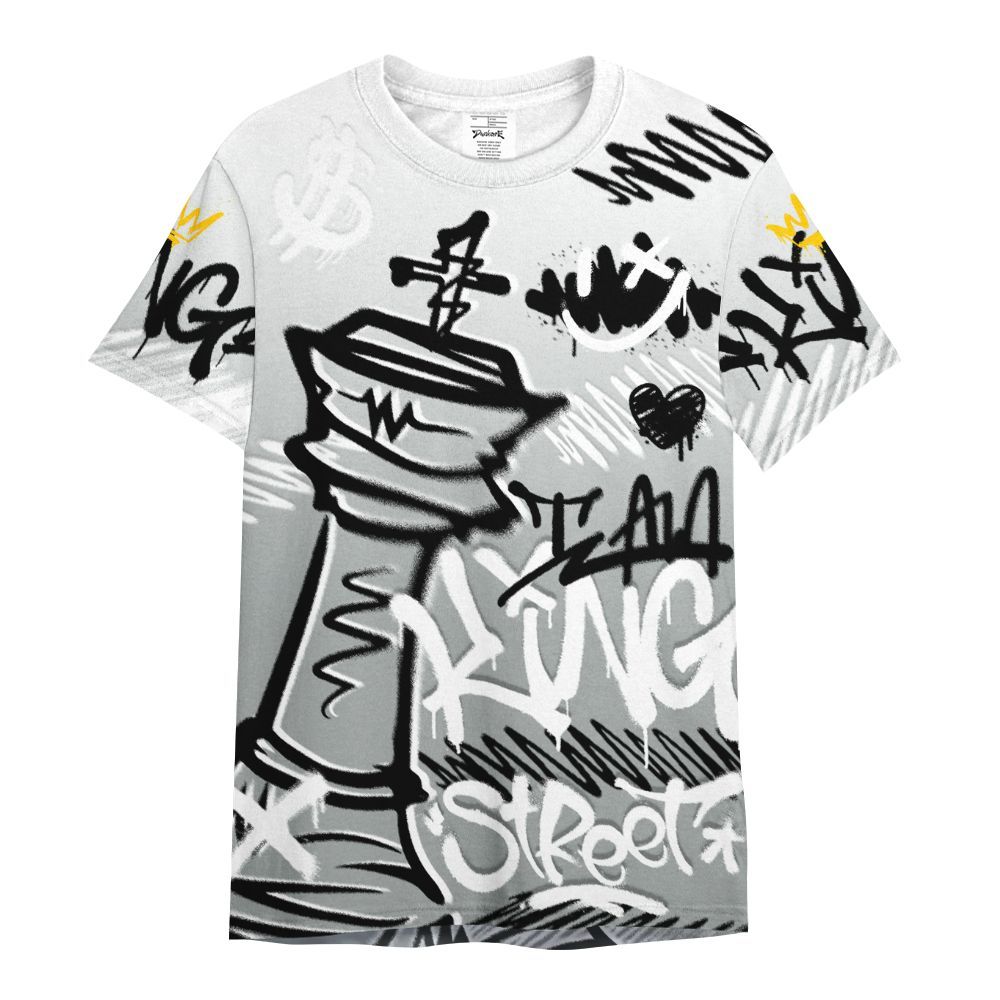Shirt To Match Dunk Low White Light Smoke Grey - Street King Chess Streetwear All Over Print