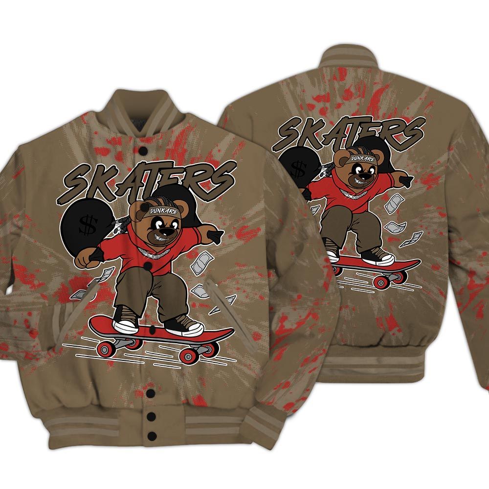 Varsity Jacket To Match Olive 9s - Skaters Bear Luxury Varsity Jacket Unisex