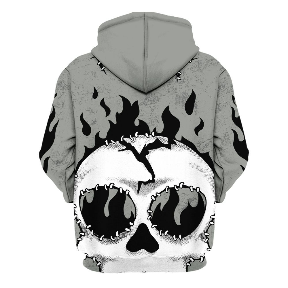 Hoodie To Match Paris Olympics 4s - Cracked Skull Stitches All Over Print