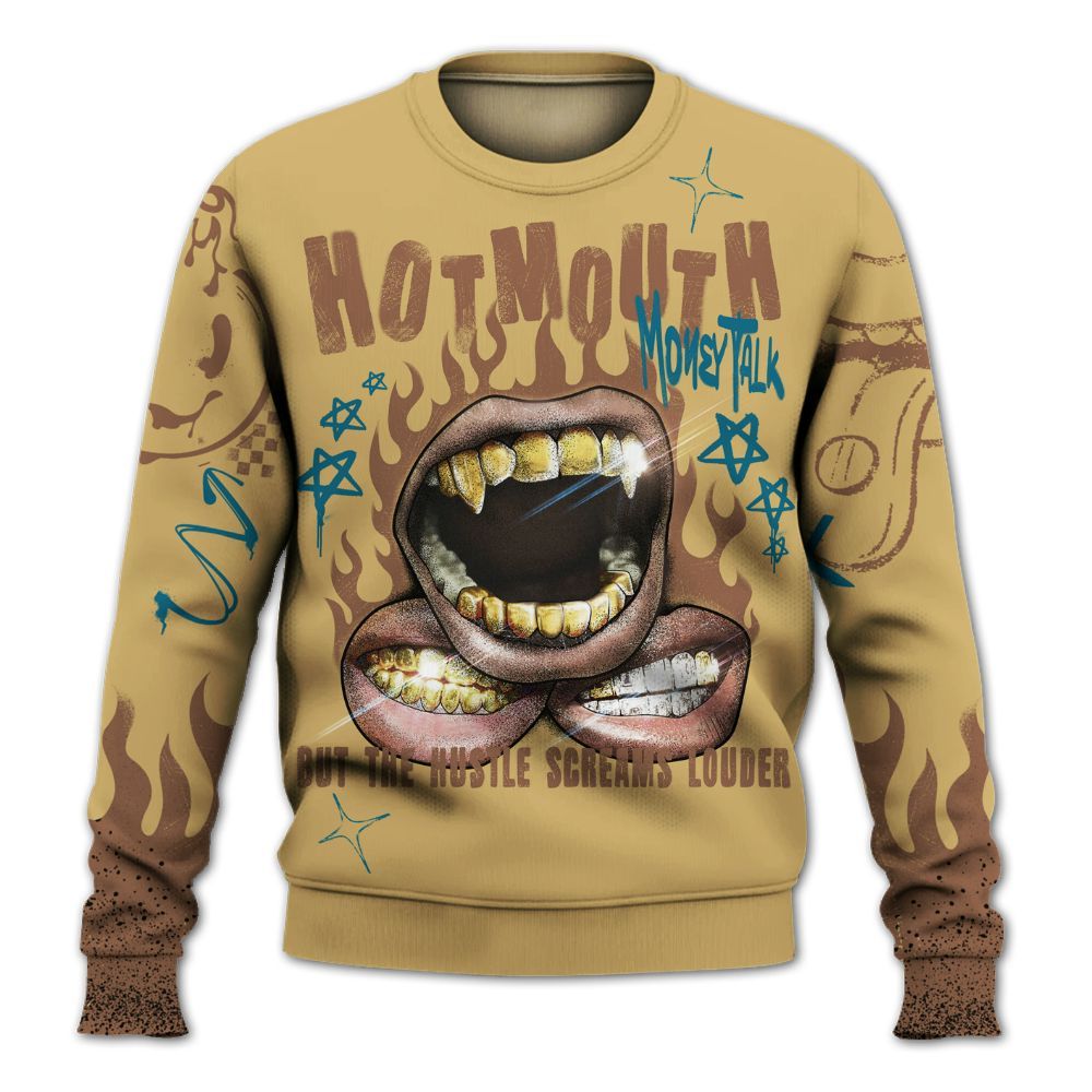 Sweatshirt To Match Retro Cacao Wow 4s - Mouth Burning Street Style All Over Print