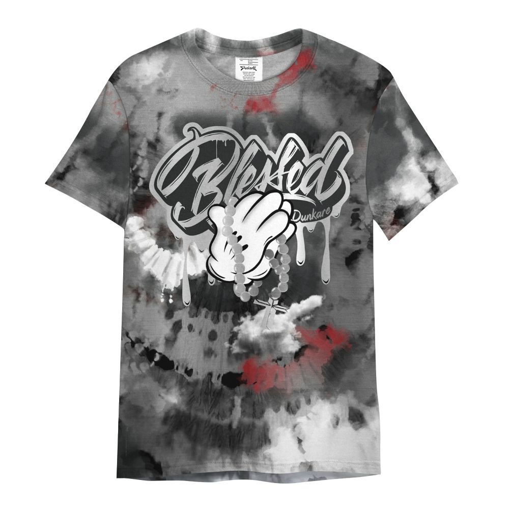 Shirt To Match Metallic Silver 14s - God Blessed Tie Dye All Over Print