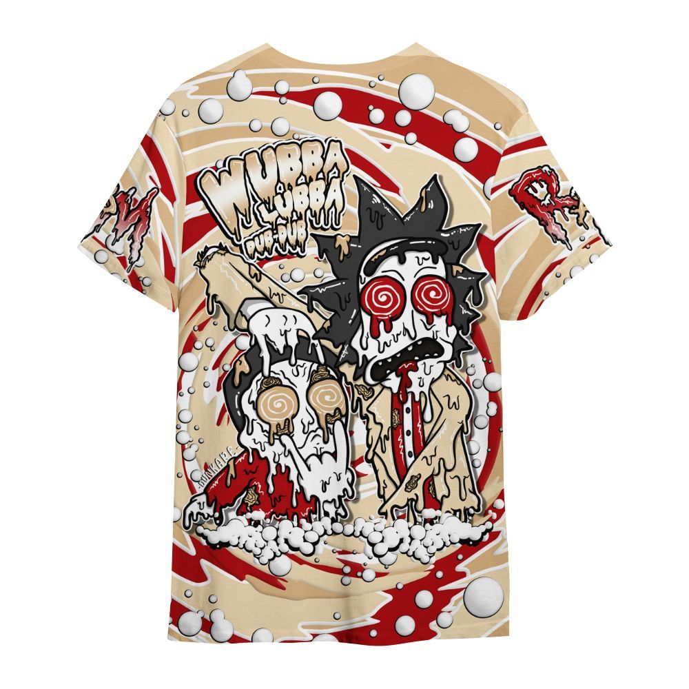 Shirt To Match Dunk Low Strawberry Waffle - Wubba Rick Drip All Over Print