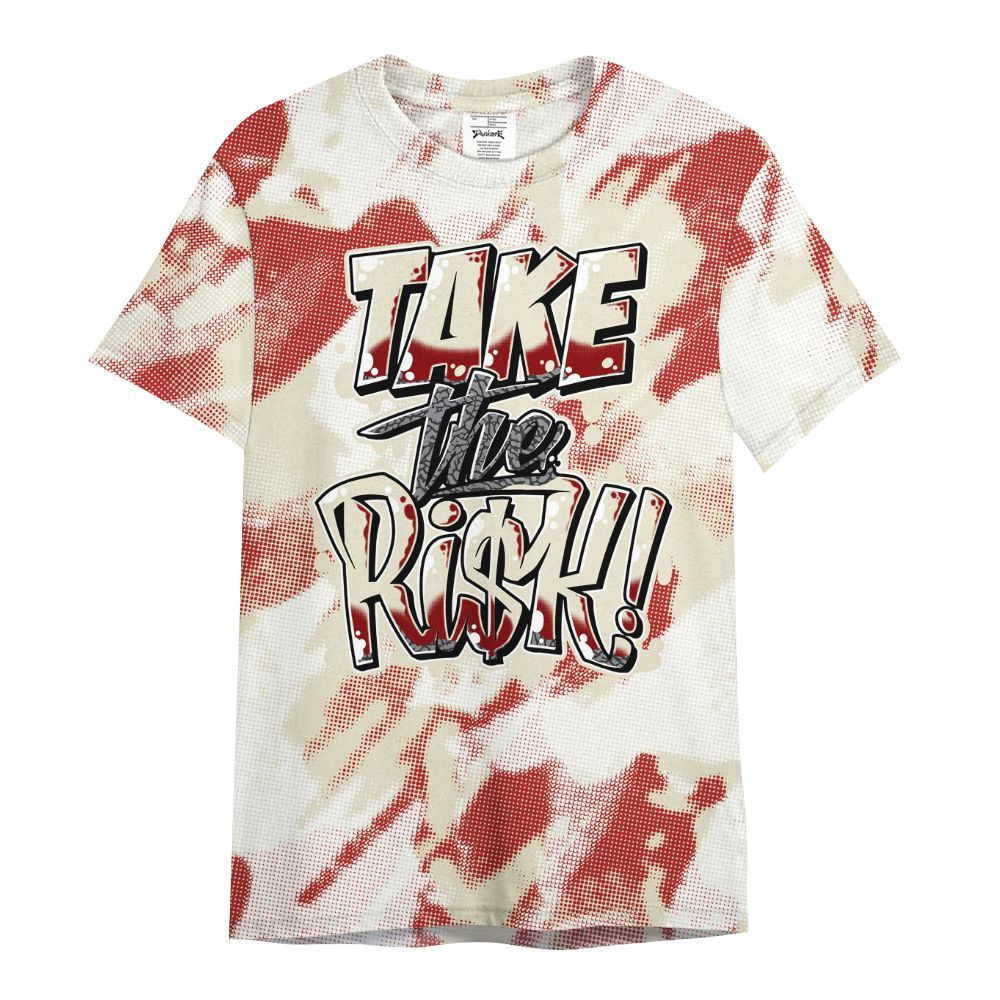 Shirt To Match Cement Grey 3s - Take Risks Abstract All Over Print