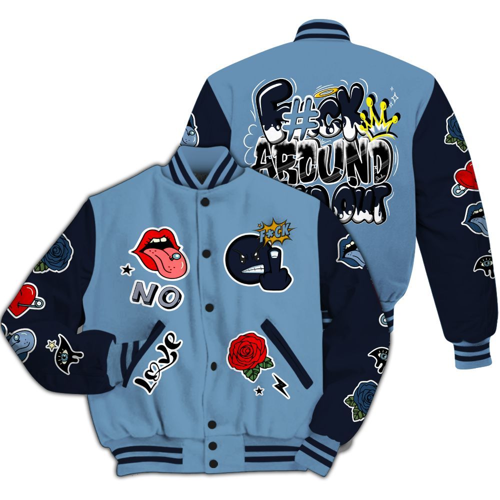 Varsity Jacket To Match High OG First In Flight 1s - FK Around Find Out All Over Print