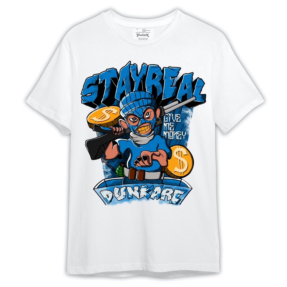 Shirt To Match Industrial Blue 4s - Stay Real Shirt Outfit Military Blue 4s 1005 LGH