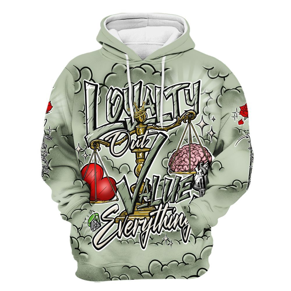 Hoodie To Match Seafoam Sail 4s - Loyalty Wins Everything All Over Print