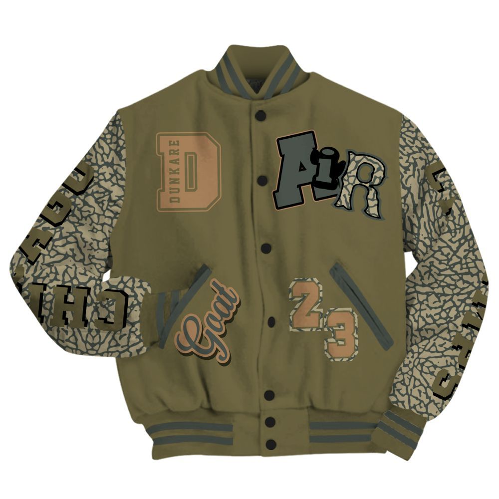 Varsity Jacket To Match Retro Family Affair 3s - AIR Number 23 GOAT All Over Print