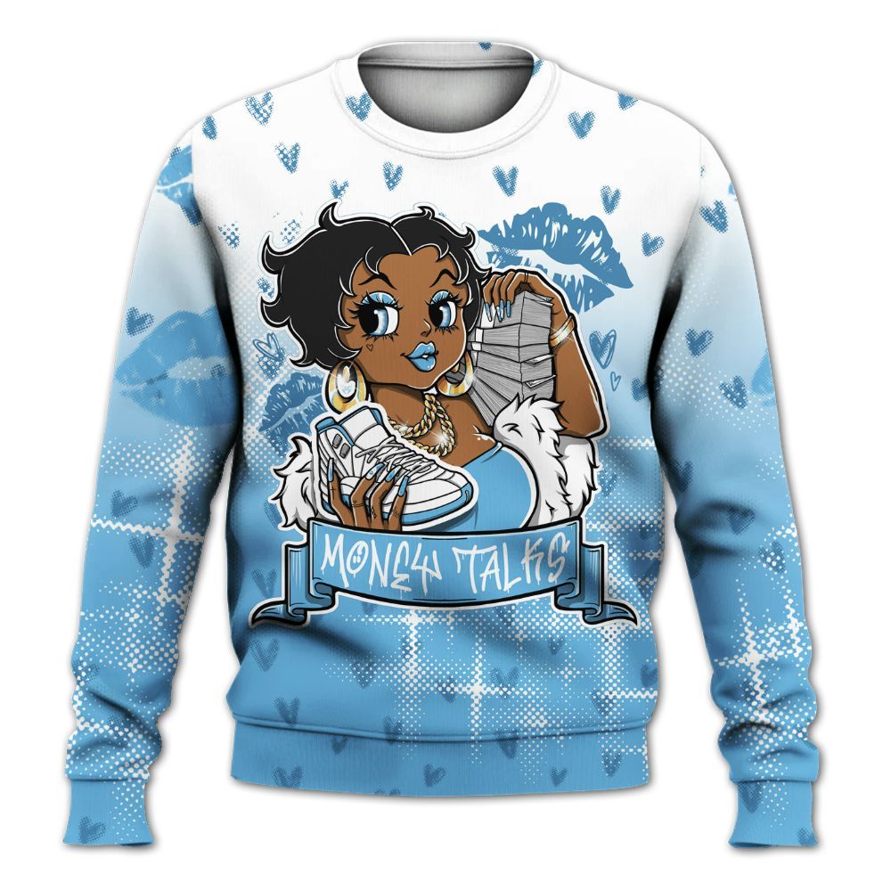 Sweatshirt To Match Melo 12s - Moneys Talks Girl All Over Print