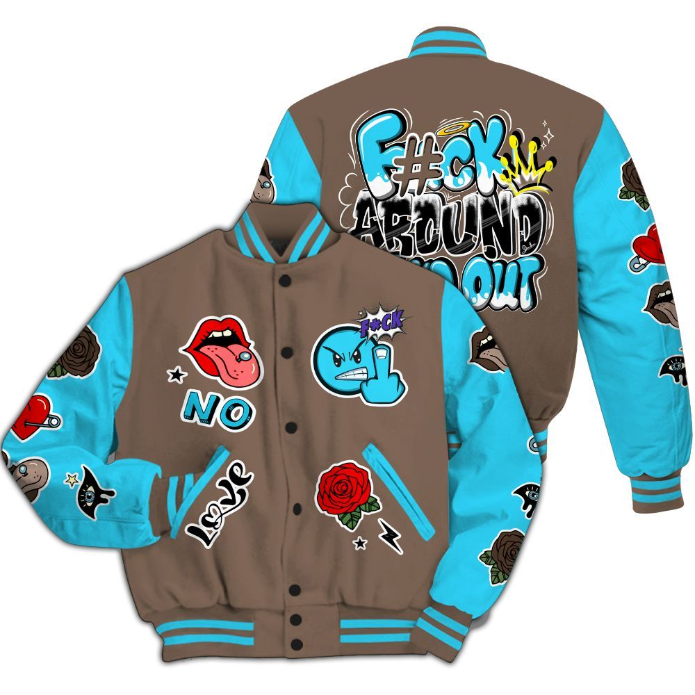 Varsity Jacket To Match Olive Concord 9s - FK Around Find Out All Over Print