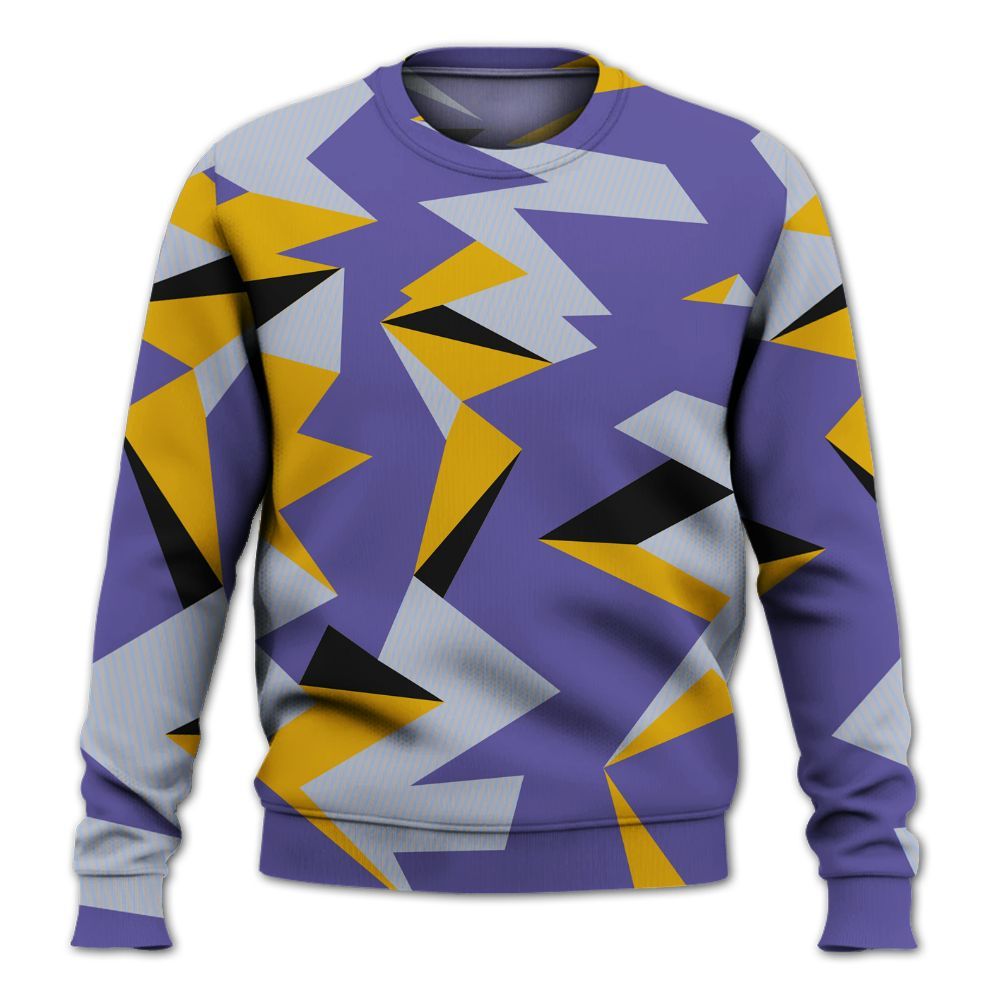 Sweatshirt To Match Lakeshow 4s - Geometric Camouflage Pattern All Over Print