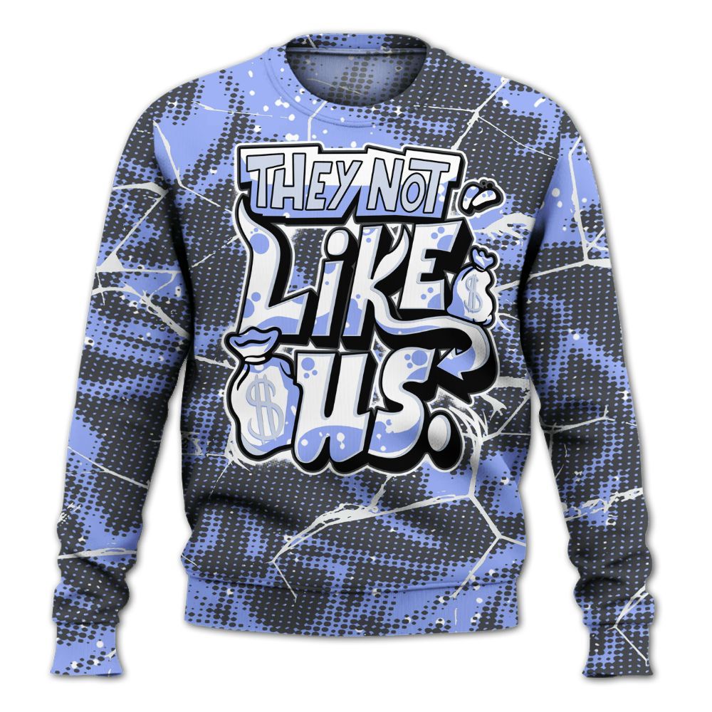 Sweatshirt To Match Retro Awake Racer Blue - Dislike Us Crack All Over Print
