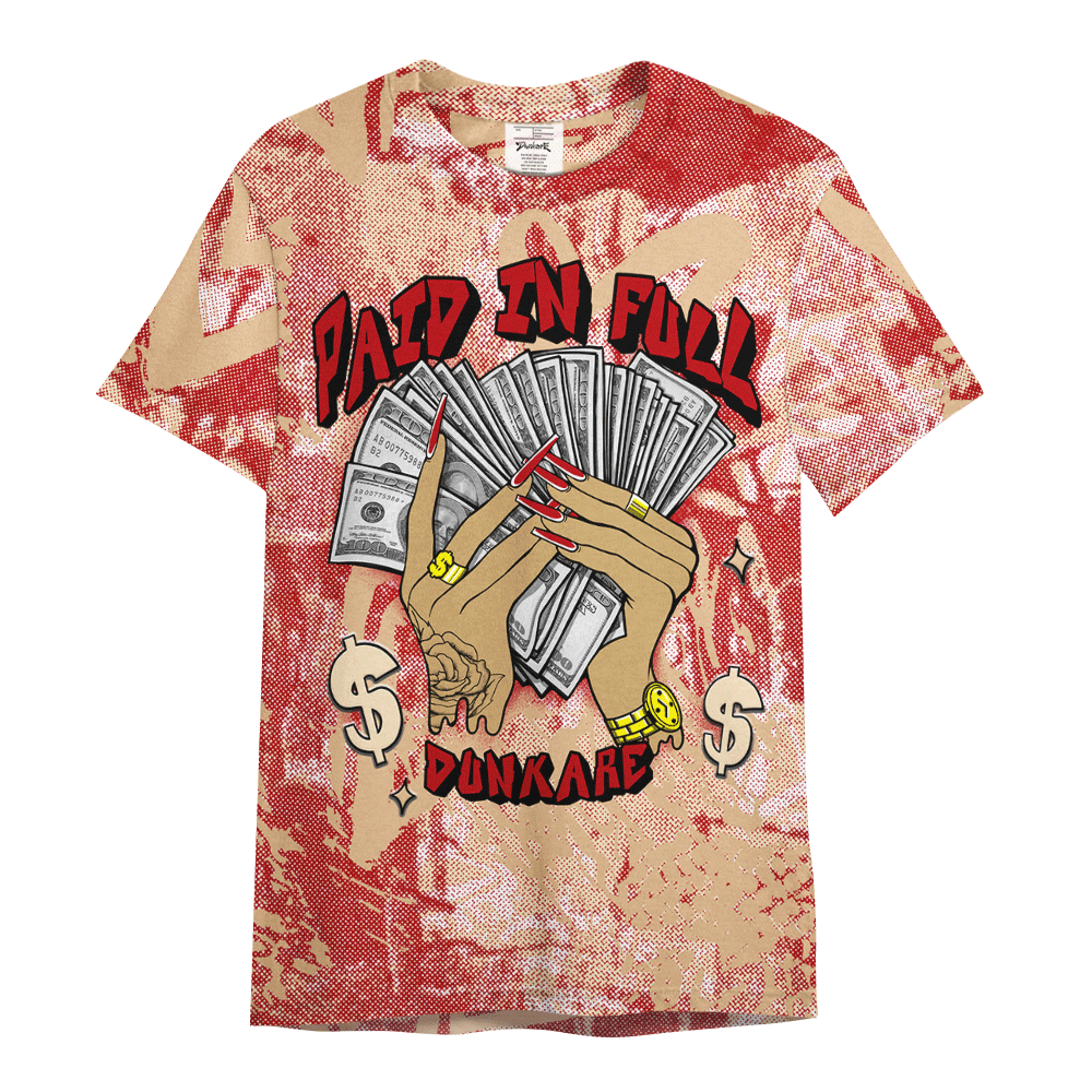 Shirt To Match Dunk Low Strawberry Waffle - Paid In Full Unique Heart Grunge Shirt Unisex