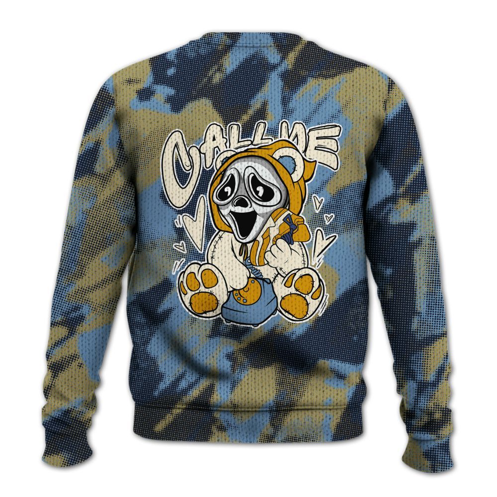 Knitted Sweater To Match High OG First In Flight 1s - Call Me Bear Abstract Halftone