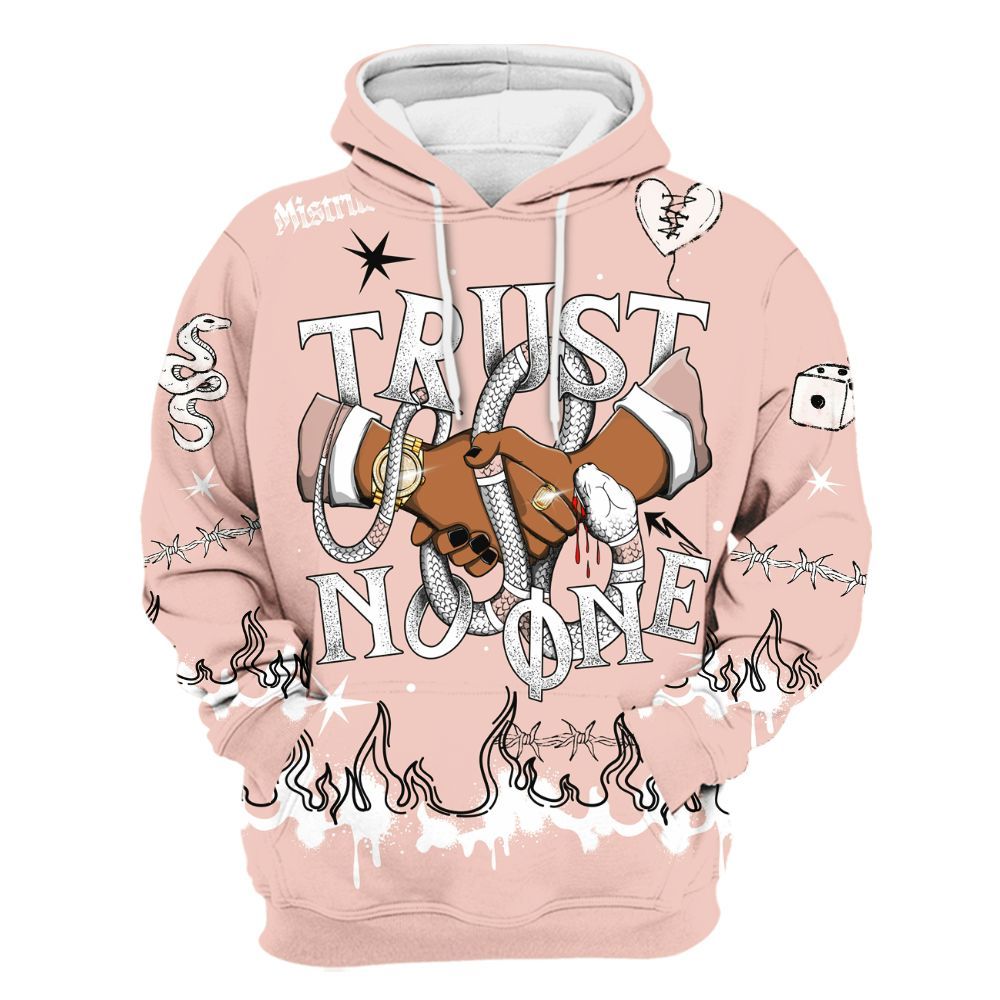 Hoodie To Match Low Legend Pink 11s - Trust No One Snake-Bite Doodle Crayon All Over Print