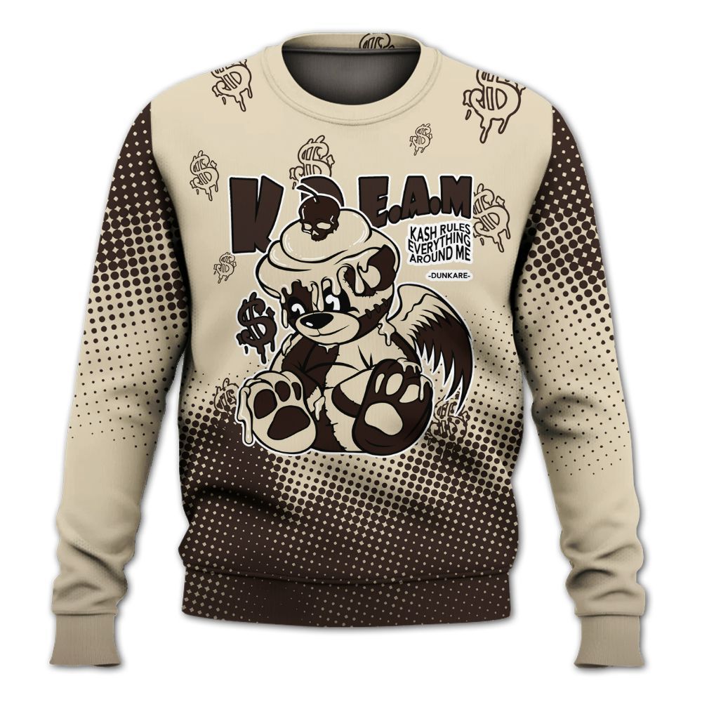 Sweatshirt To Match 2025 Retro Earth 5s - Loot Bear Unique Drip All Over Print