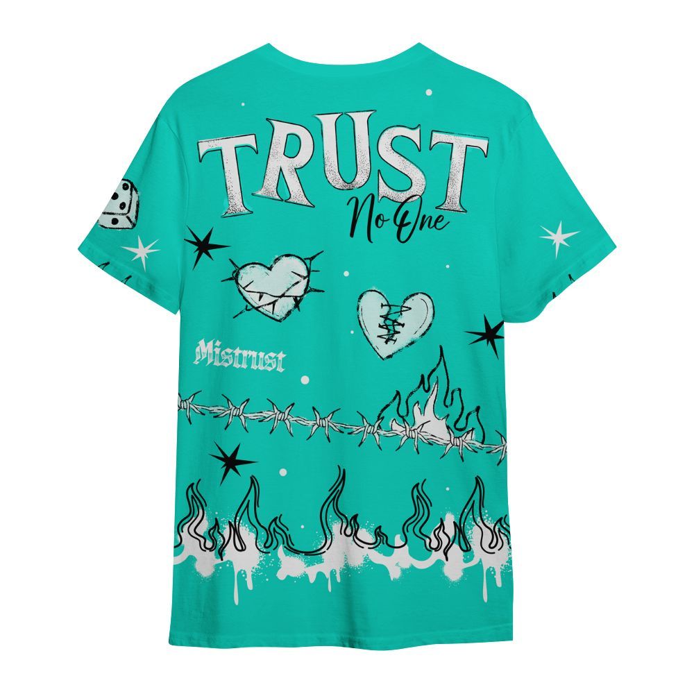 Shirt To Match Dunk Low Clear Jade - Trust No One Snake-Bite Doodle Crayon All Over Print