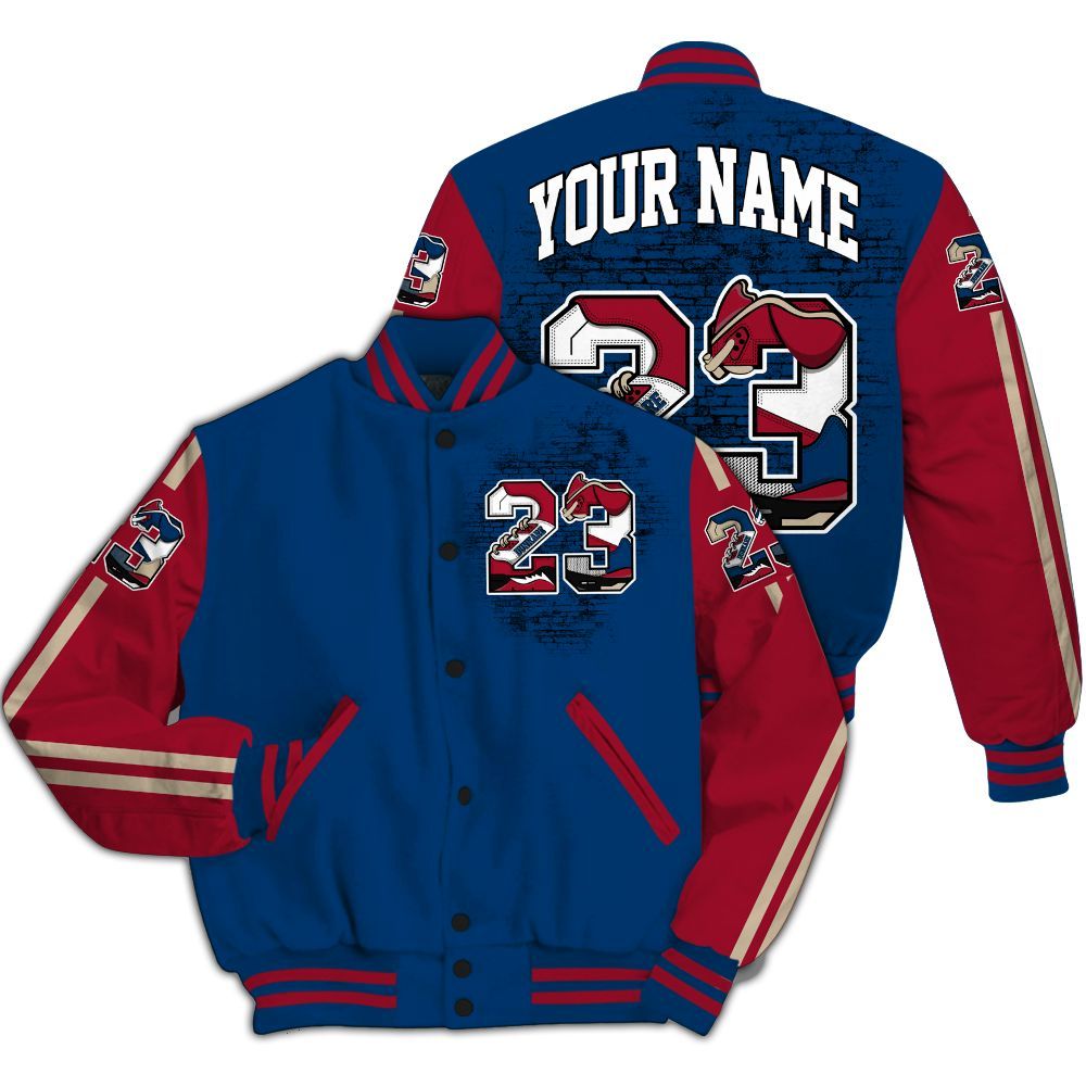 Varsity Jacket To Match Rare Air 4s - Custom Name Number 23 5s All Over Print