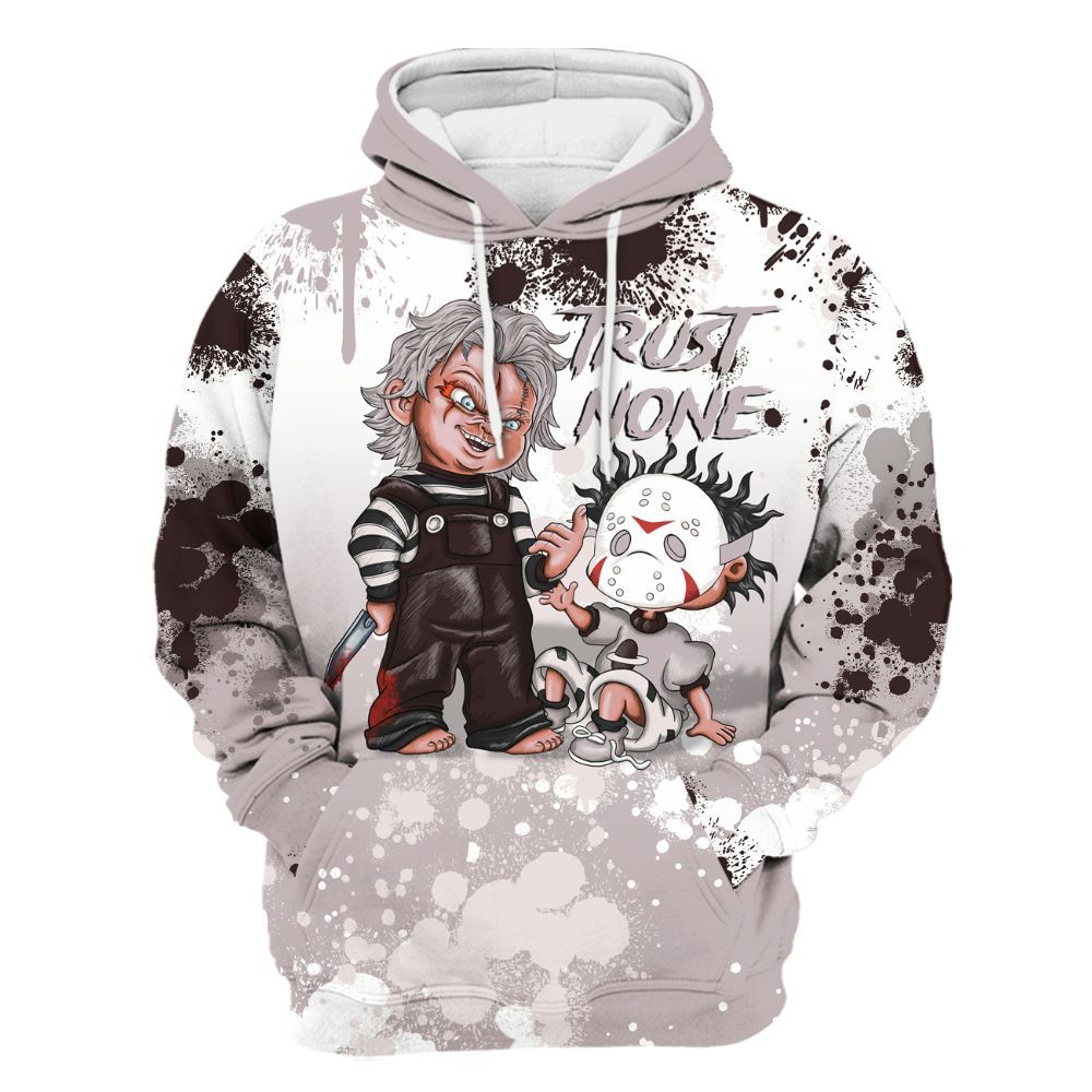 Hoodie To Match AMM Air Smokey Mauve 6s - Trust No One Scary All Over Print