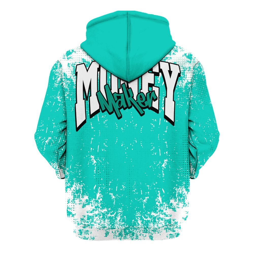 Hoodie To Match Dunk Low Clear Jade - Move In Silence Money Street Retro All Over Print