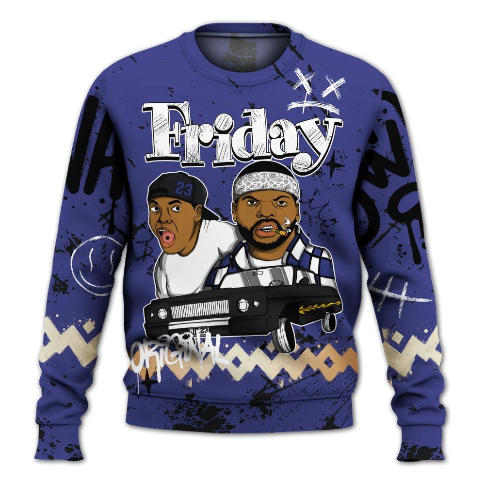 Sweatshirt To Match JM Pro Black Concord - Friday Sneaker Crayon All Over Print