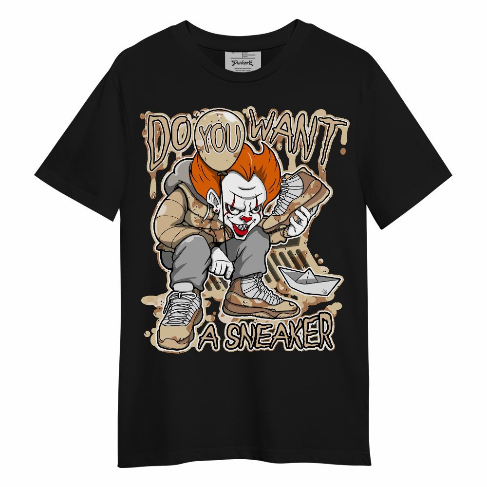 Shirt To Match Desert Camo 3s - Clown Scary Sneakers Halloween Graphic Unisex Shirt