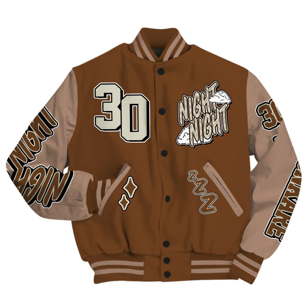 Varsity Jacket To Match Archaeo Brown 3s - Seeya Skeleton All Over Print