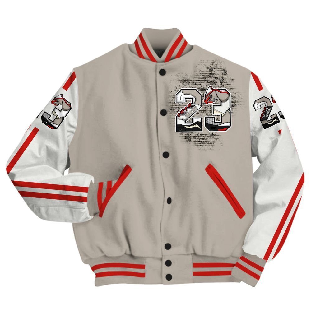 Varsity Jacket To Match Low OG Phantom 1s - Custom Name Number 23 5s All Over Print