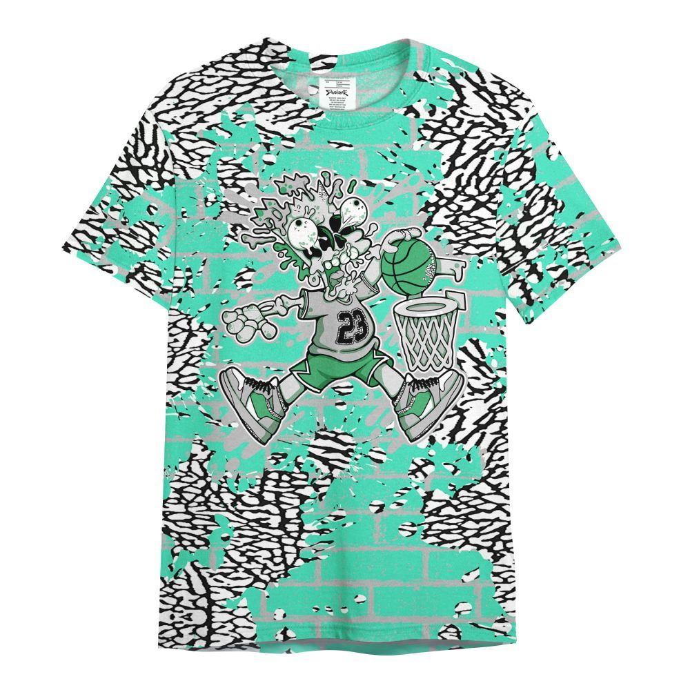 Shirt To Match Black Green Glow 3s - 85's Dunks Graphic Halloween All Over Print