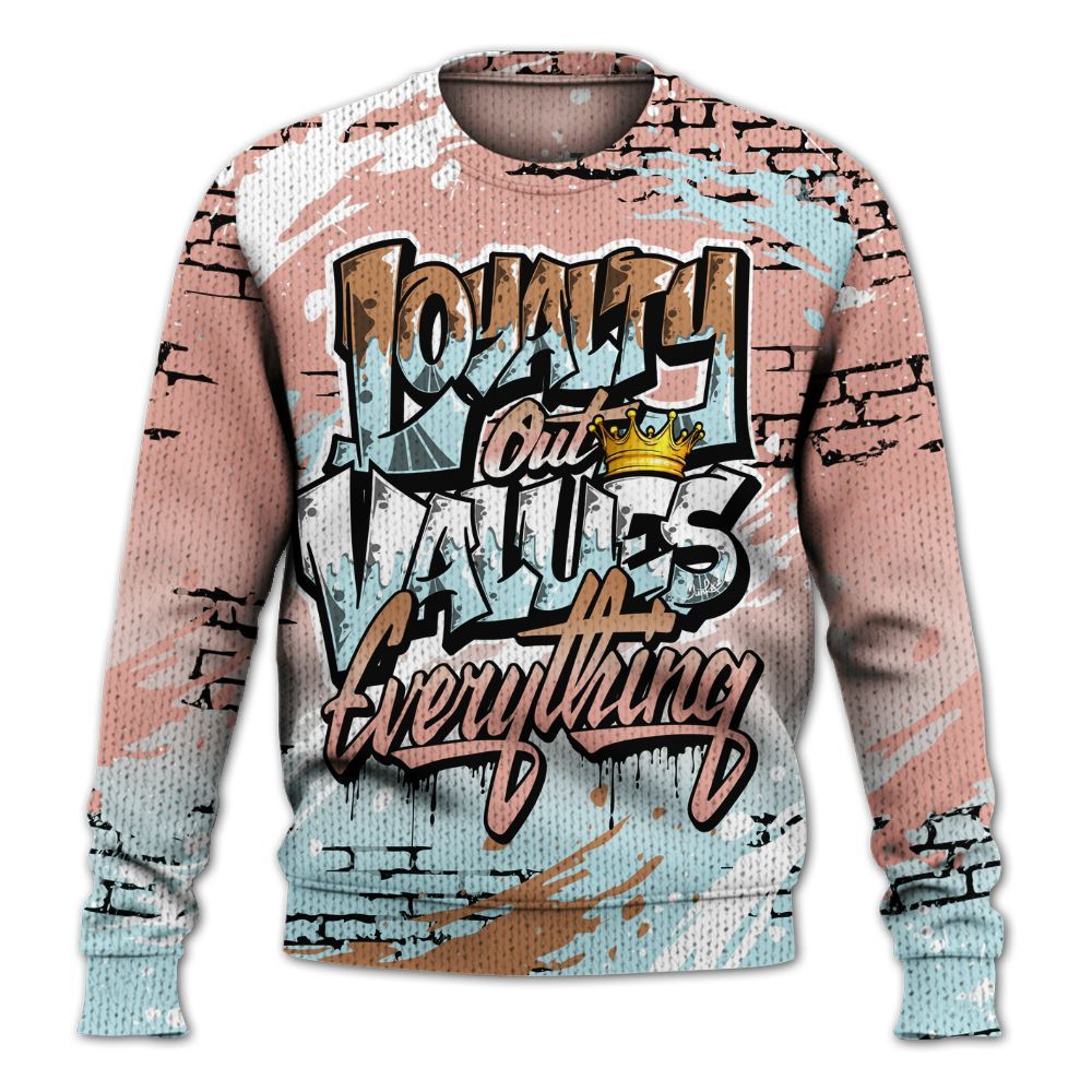 Knitted Sweater To Match Dunk Low Glacier Arctic - Values Of Loyalty Drip