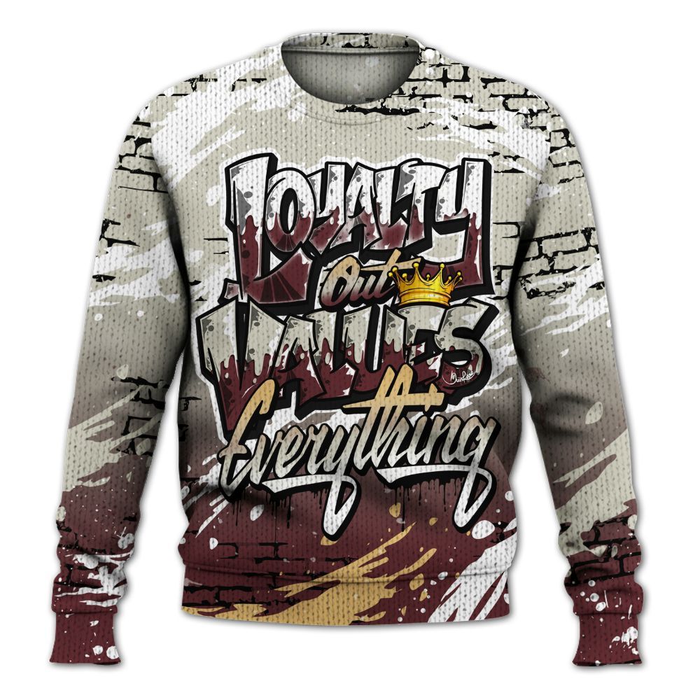 Knitted Sweater To Match Legacy 312 Year Of The Snake - Values Of Loyalty Drip