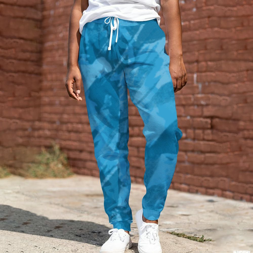 Sweatpant To Match Powder Blue 9s - Abstract Halftone Graphic All Over Print