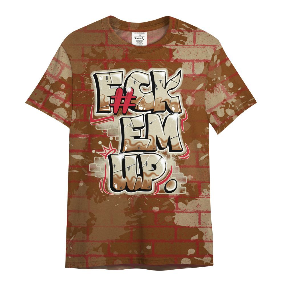 Shirt To Match Archaeo Brown 5s - F#ck Em Graphic Brick Art All Over Print