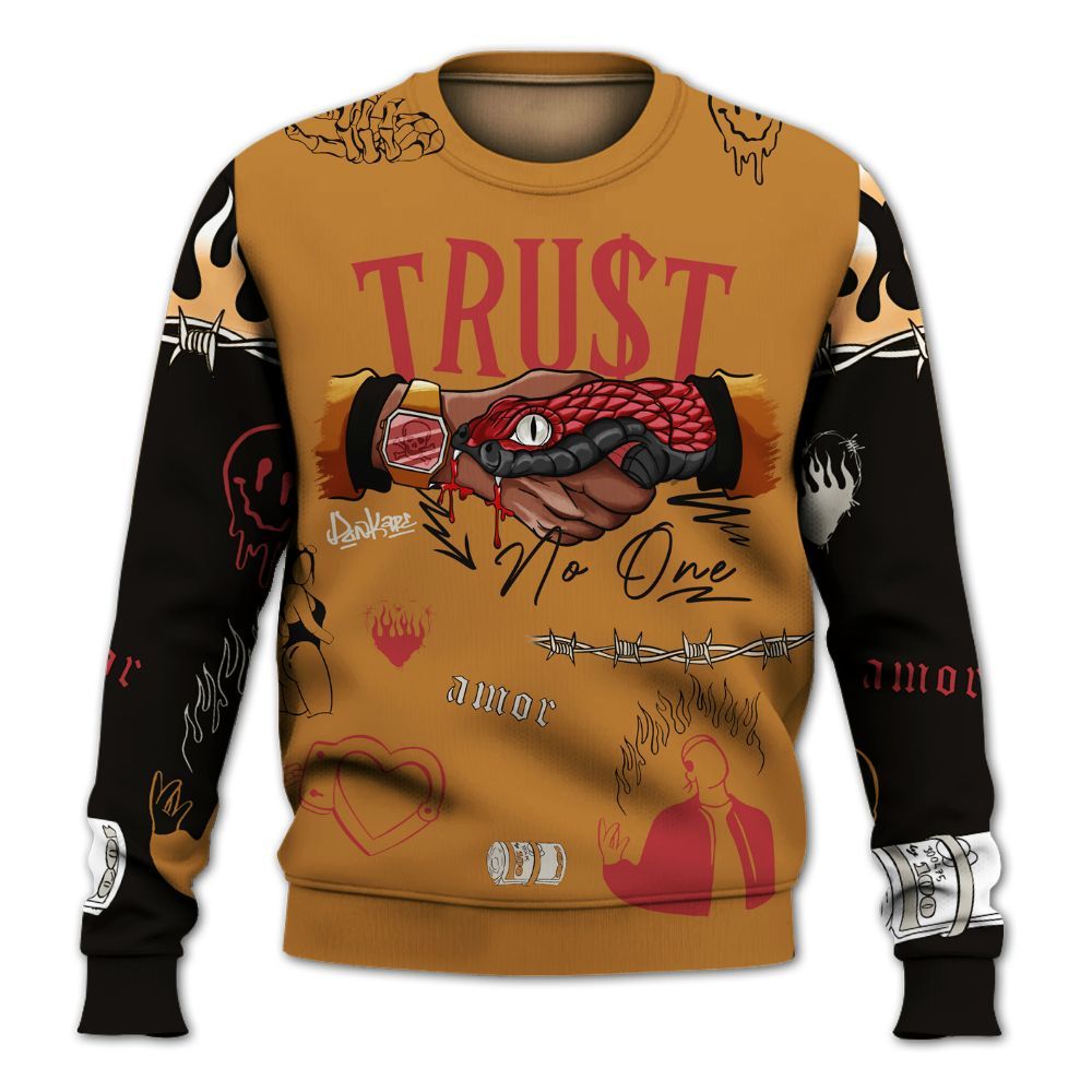 Sweatshirt To Match Air Max Plus Sunset Swarovski - Snake Trust No One All Over Print