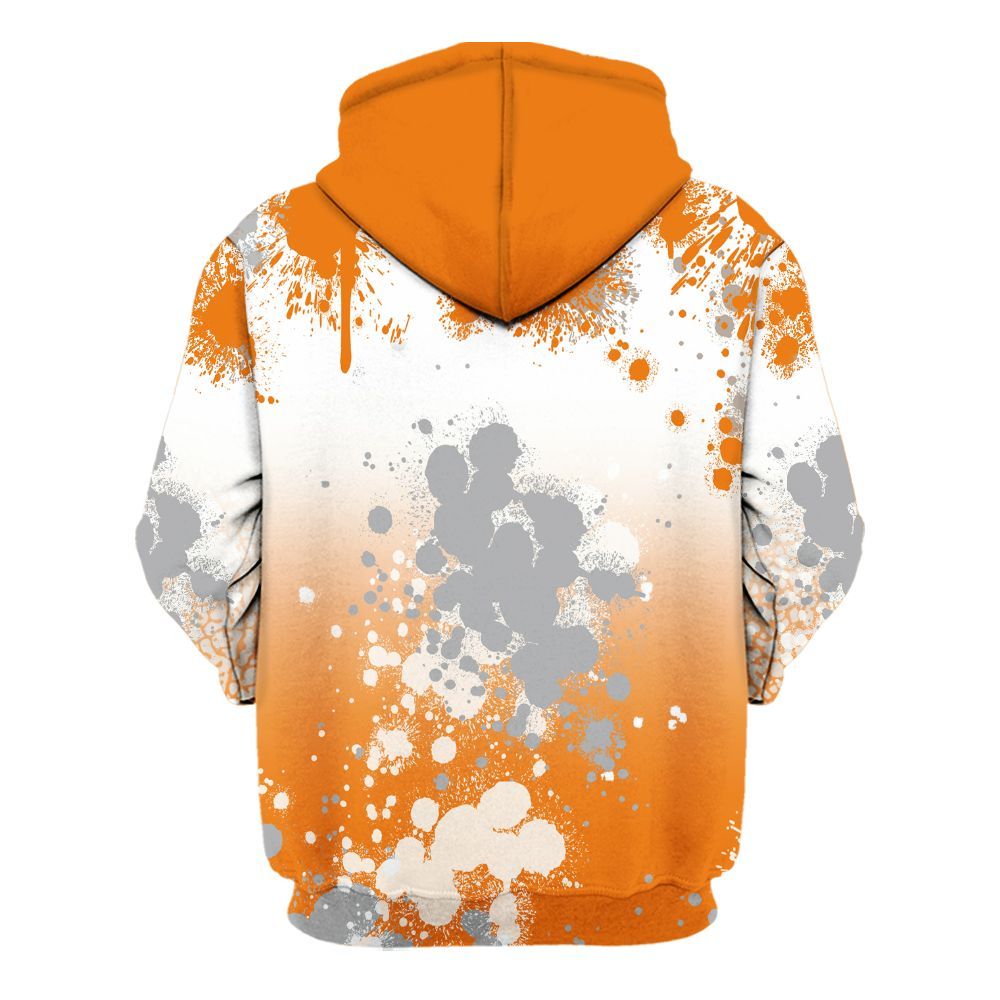 Hoodie To Match Orange Citrus 3s - God Blessed Ink Drip All Over Print