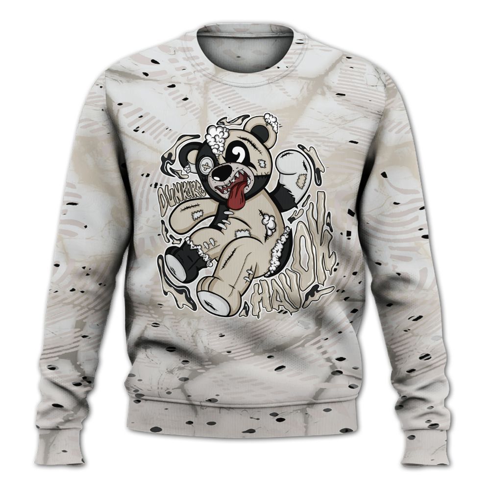 Sweatshirt To Match Retro Reverse Metallic 5s - Havok Bear All Over Print