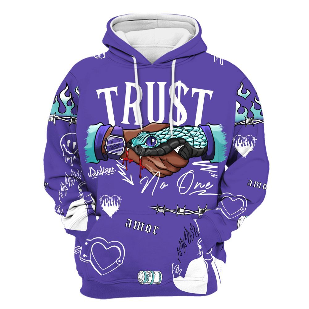 Hoodie To Match Low Hornets 1s Varsity Jacket, Snake Trust No One All Over Print