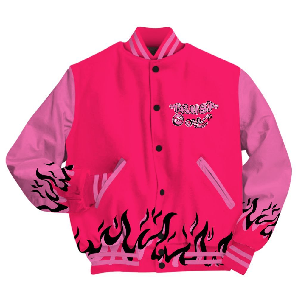 Varsity Jacket To Match Air VaporMax Plus Triple Pink - Graphic Trust No One All Over Print