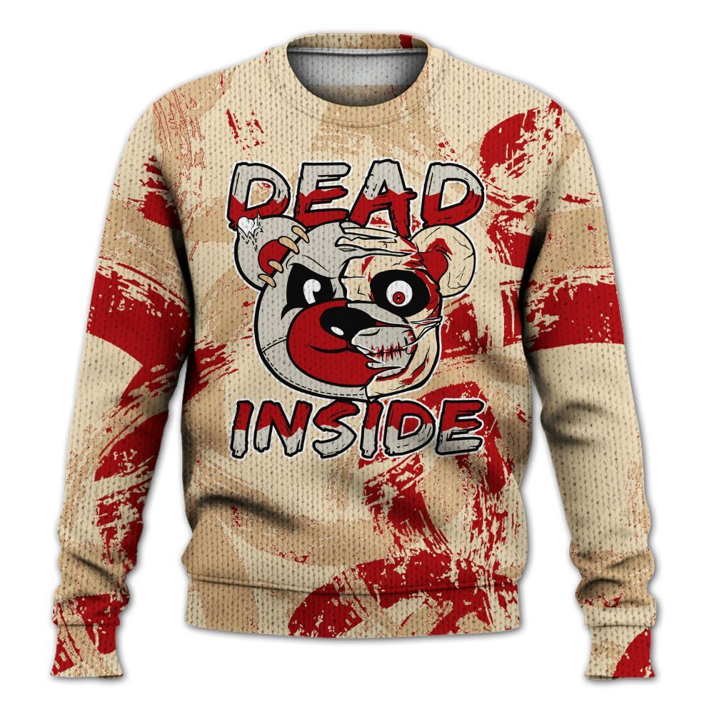 Knitted Sweater To Match Dunk Low Strawberry Waffle - Lifeless Bear Circle Slpash