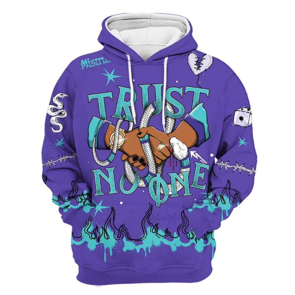 Hoodie To Match Low Hornets 1s - Trust No One Snake-Bite Doodle Crayon All Over Print