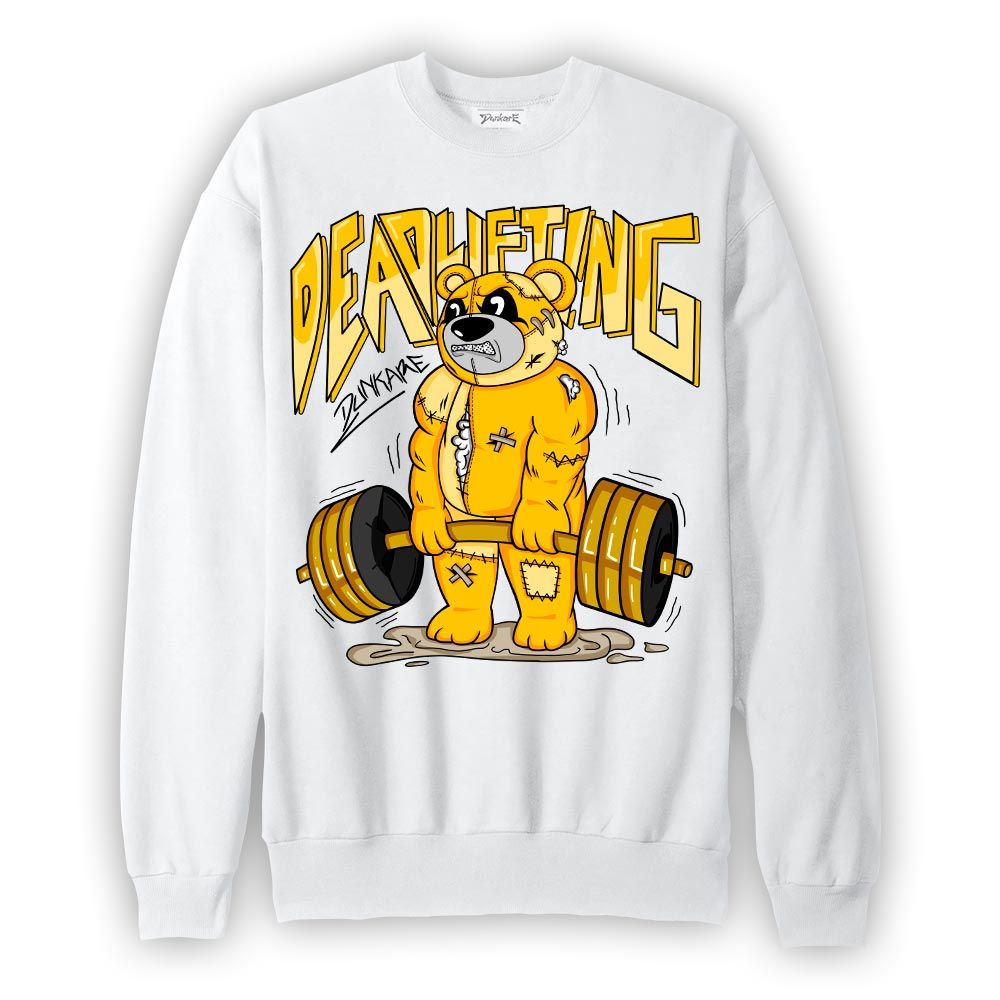 Sweatshirt To match Vivid Sulfur 4s Sweatshirt - Deadlifting Bear Graphic