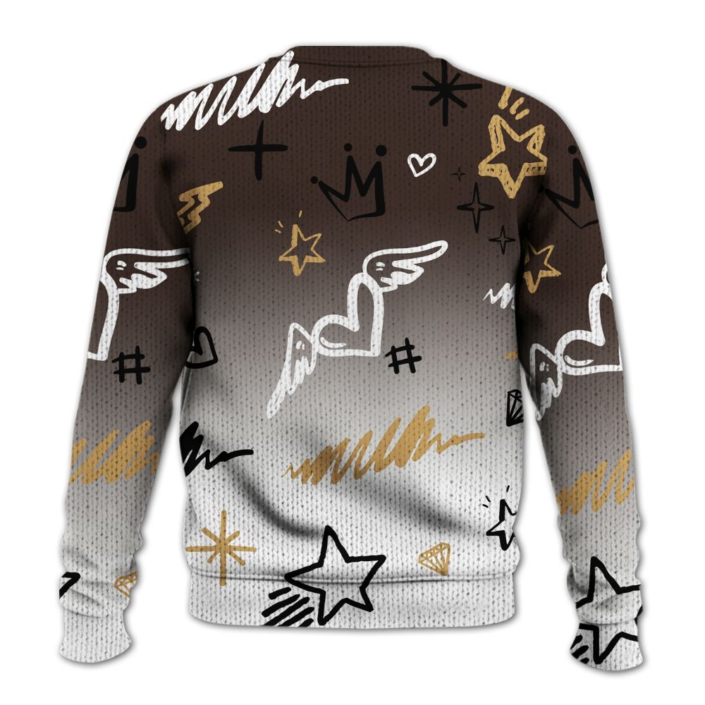 Knitted Sweater To Match 2025 Retro Earth 5s - Rise Shine Hustle Grind