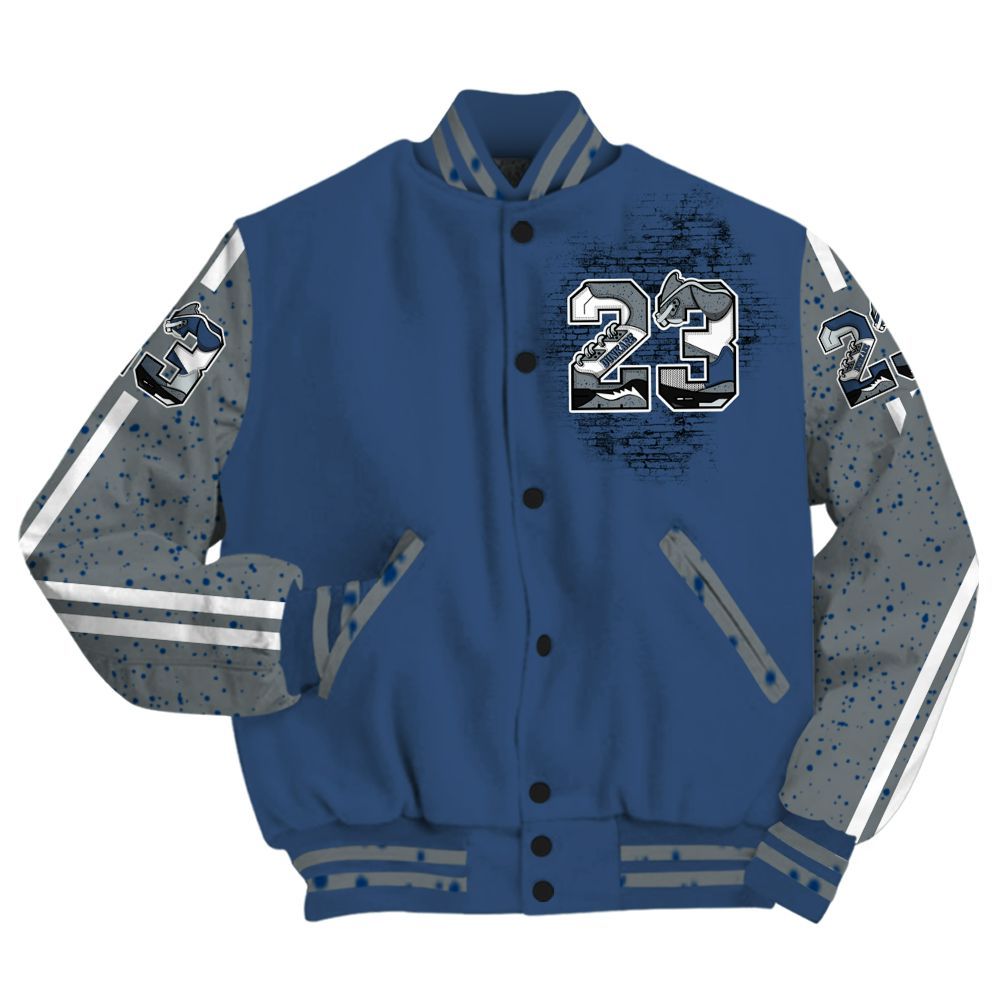 Varsity Jacket To Match Midnight Navy 4s - Custom Name Number 23 5s All Over Print