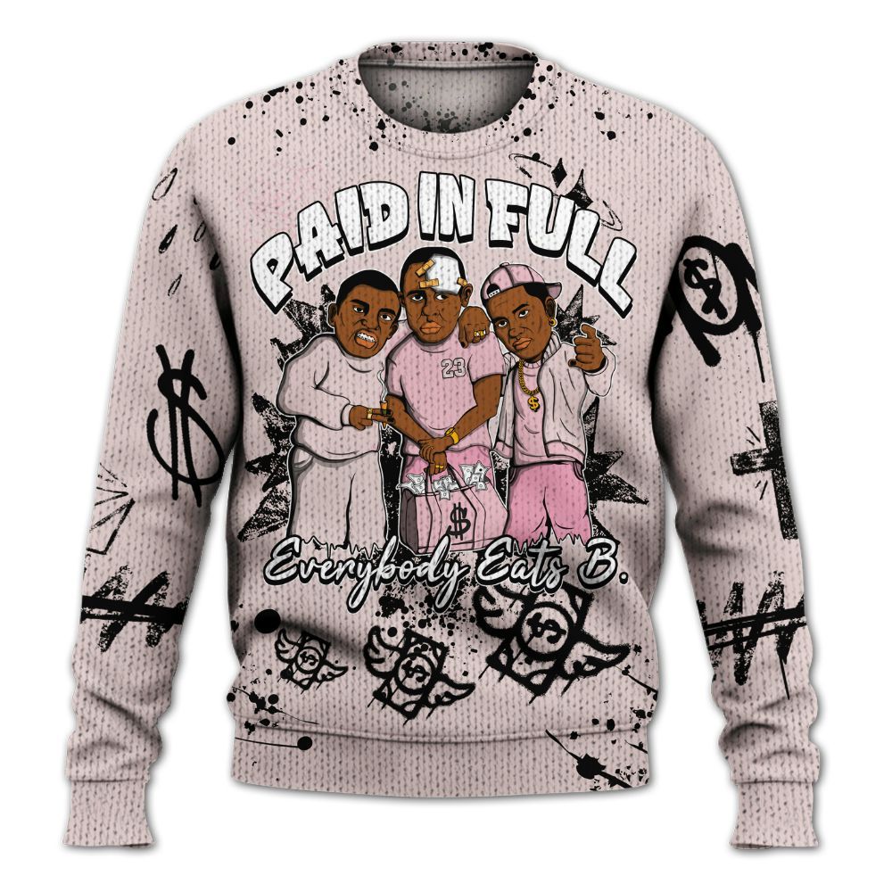 Knitted Sweater To Match Dunk Low KD 17 Aunt Pearl - Everybody Paid In Full Crayon