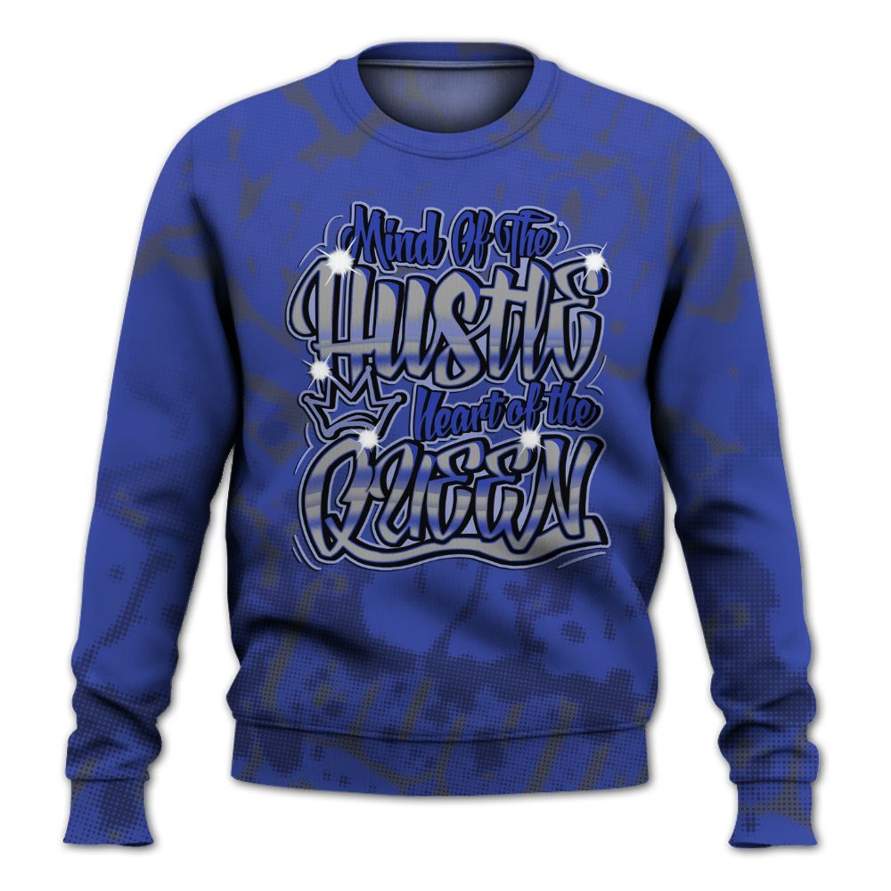 Sweatshirt To Match Air Max Plus Black Racer Blue - Hustles Heart Queens Street All Over Print