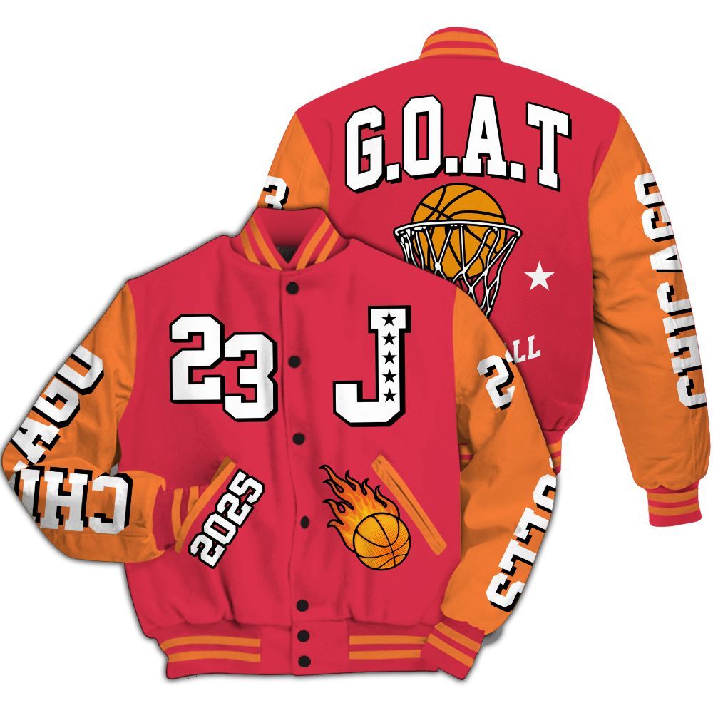 Varsity Jacket To Match Air Max Portal Bright Ceramic - Chicago 23 Basketball All Over Print