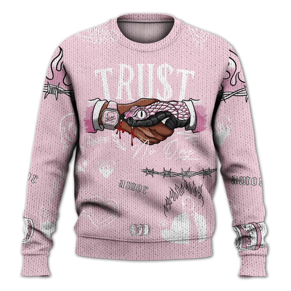 Knitted Sweater To Match Orchid 4s - Snake Trust No One